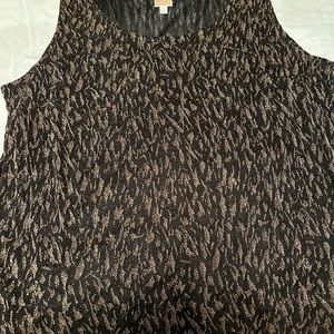 Black and Shiny Gold tank top - Size 3X - JM COLLECTION